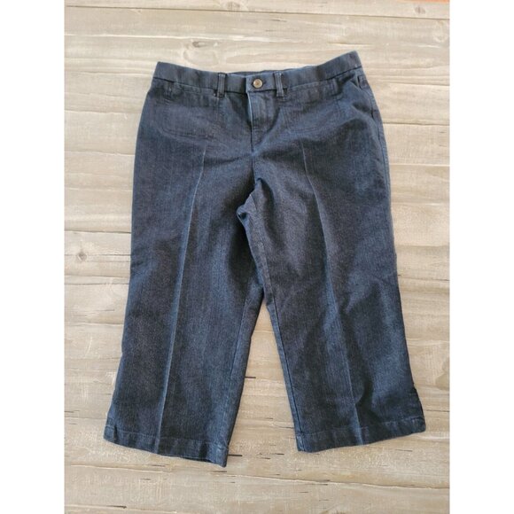 Christopher & Banks Women's‎ Capris Stretch Pants Dark Blue Size 12 - Picture 3 of 7